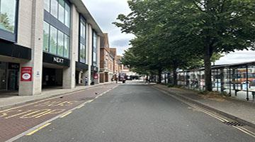 Road between Whitefriars and Canterbury bus station